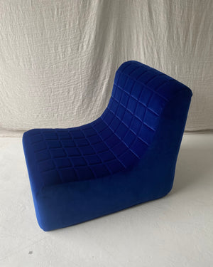 
                  
                    Cobalt Block Modular 1980's Chair & Foot Rest
                  
                